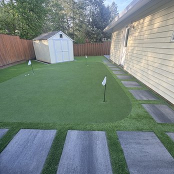Quality Hardscapes & Design - Premium Putting green & stepping stones Hardscape - Masonry/Concrete Near Me - St. Helens, Oregon Quality Hardscapes & Design - Premium Putting green & stepping stones Hardscape - Masonry/Concrete Near Me - St. Helens, Oregon