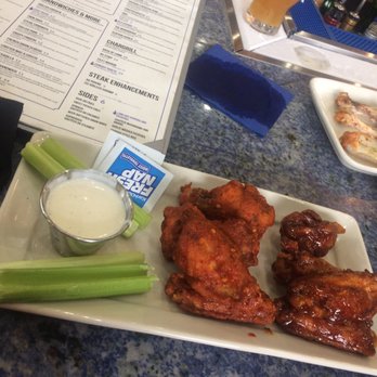 Blu Alehouse - Bbq and hot sauce wings, both highly recommended! - Sports Bars Near Me - Riverdale, New Jersey