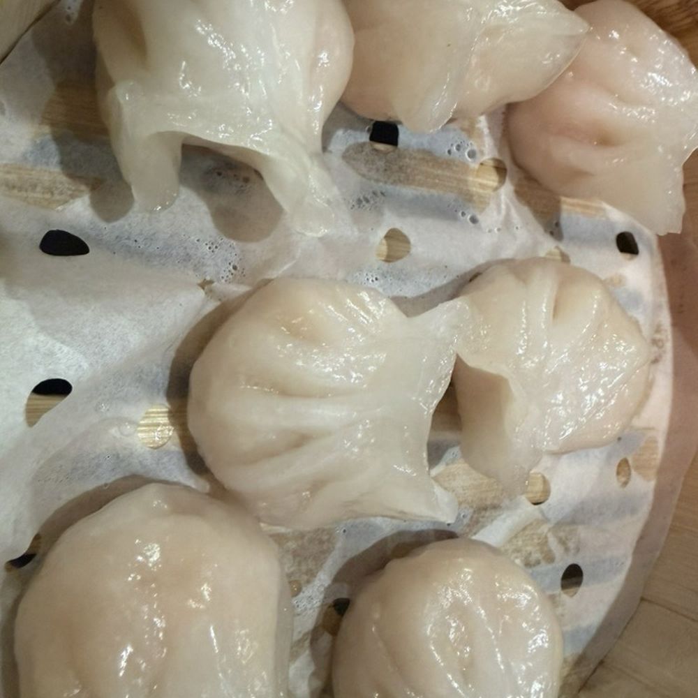 Jingle Bao - Shrimp Har Gow. Small, and it 'tastes' like dried shrimp mixed with the fresh. I wasn't a fan. - Chinese Near Me - Fresno, California
