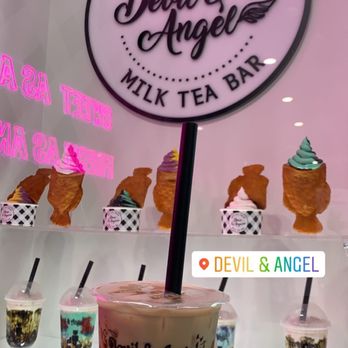 Devil & Angel Desserts - Black Sugar Royal Milk Tea - Bubble Tea Near Me - Concord, California