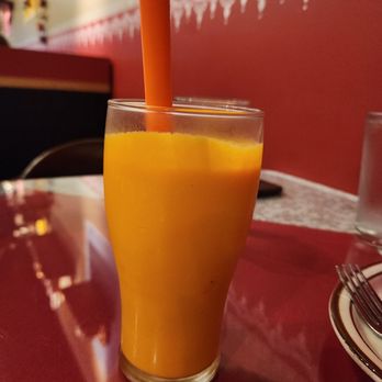 Avatar Indian Bistro - Mango Lassi (very thick and intense mango... delicious) - Indian Near Me - Granite Bay, California