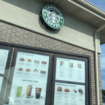 Starbucks - menus on the side of a building - Coffee & Tea Near Me - Grafton, Wisconsin