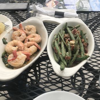 Aerie's Resort - These are two separate small plates I ordered. The shrimp was fantastic. The green beans had bacon and feta cheese on them. - Wineries Near Me - Grafton, Illinois Aerie's Resort - These are two separate small plates I ordered. The shrimp was fantastic. The green beans had bacon and feta cheese on them. - Wineries Near Me - Grafton, Illinois