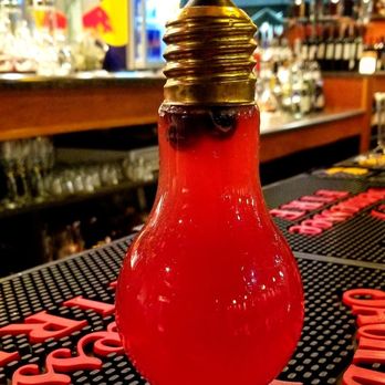 Frozay RVA - a red lightbulb on a bar - New American Near Me - Richmond, Virginia