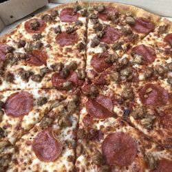 Pizza Hut - Thin Crust Pepperoni and Sausage