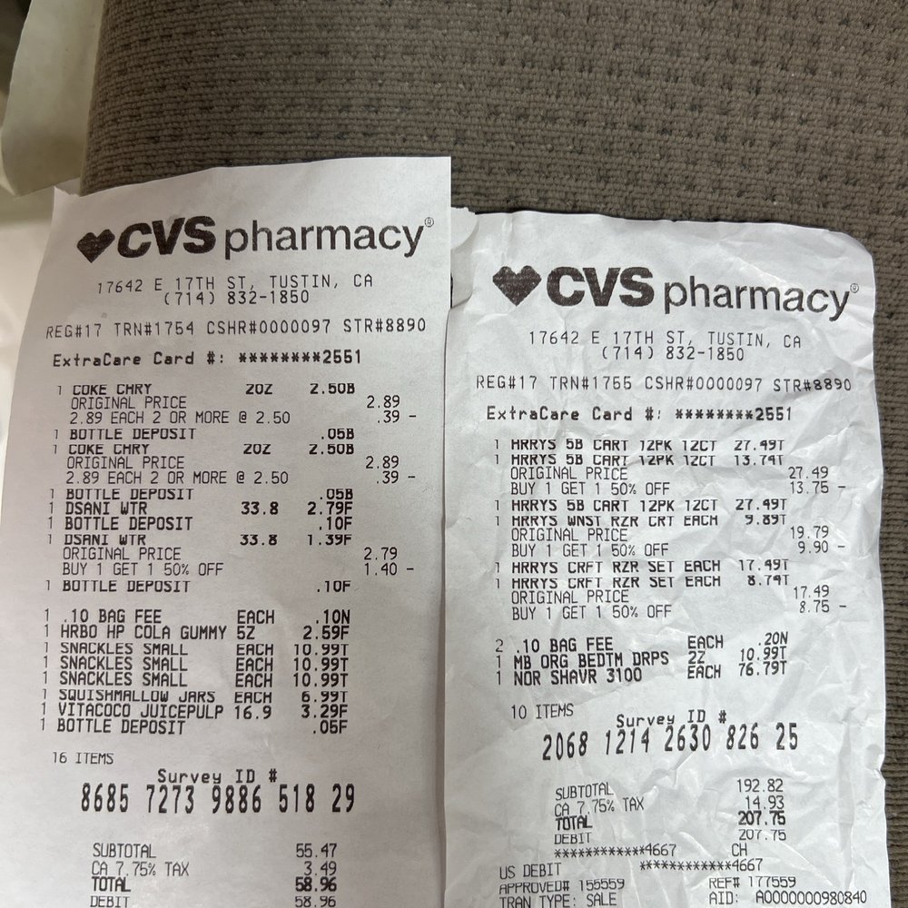 Receipts Receipts