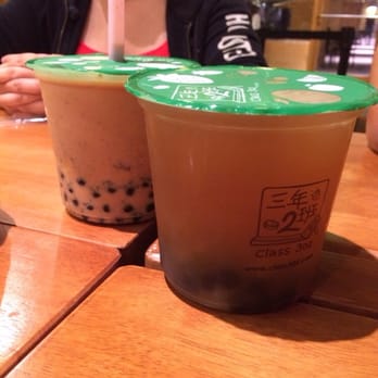 Class 302 Tea Cafe - Pic of our boba run! Guava and Winter melon with boba and aloe in the front - Taiwanese Near Me - Irvine, California