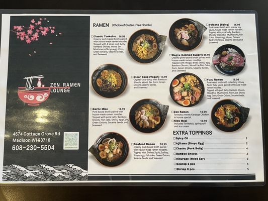 Menu photo 1 Zen Ramen Madison, WI