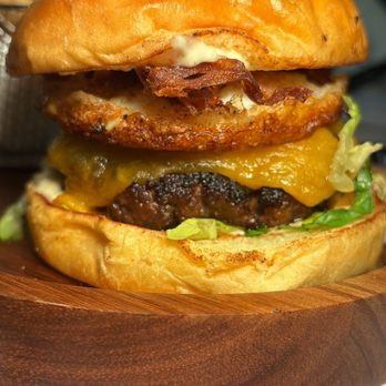 La Vie Mex - Blues Burger with Fries - Mexican Near Me - Bronx, New York