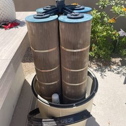 All Around Pool And Deck Cleaning - Another view of the dirty cartridges.