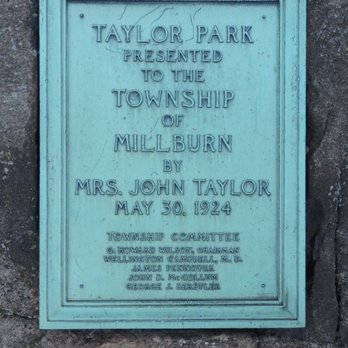 Taylor Park - Tribute Plaque - Parks Near Me - Millburn, New Jersey