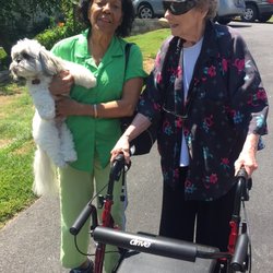 Asheir Manor, Assisted Living - Summer Stroll with Gizmo