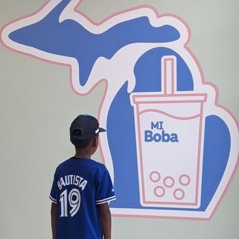 MI Boba - MI Boba indoor wall art - Bubble Tea Near Me - Kalamazoo, Michigan