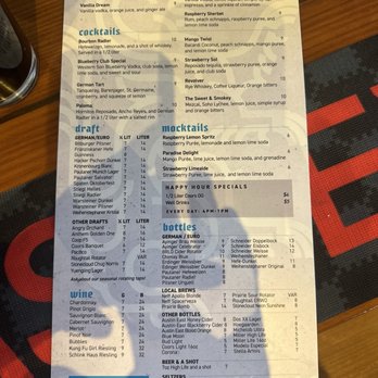 Fassler Hall - Drink menu - German Near Me - Oklahoma City, Oklahoma