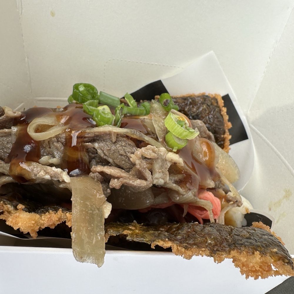 Japan Taco - Sukiyaki Beef taco. - Japanese Near Me - Toronto, Ontario Japan Taco - Sukiyaki Beef taco. - Japanese Near Me - Toronto, Ontario