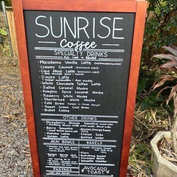 Sunrise Coffee - Menu - Coffee & Tea Near Me - Lihue, Hawaii