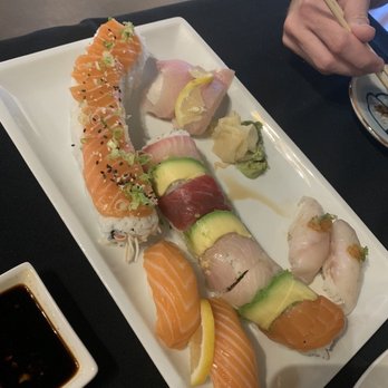 Hana Japanese Eatery - Rainbow roll, salmon nigiri, sea bass nigiri, yellowtail nigiri - Sushi Bars Near Me - Phoenix, Arizona Hana Japanese Eatery - Rainbow roll, salmon nigiri, sea bass nigiri, yellowtail nigiri - Sushi Bars Near Me - Phoenix, Arizona