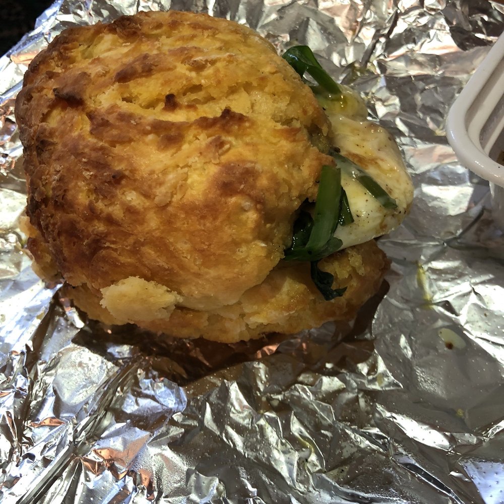 Blacksauce Kitchen - Egg and ramp biscuit - Caribbean Near Me - Baltimore, Maryland Blacksauce Kitchen - Egg and ramp biscuit - Caribbean Near Me - Baltimore, Maryland
