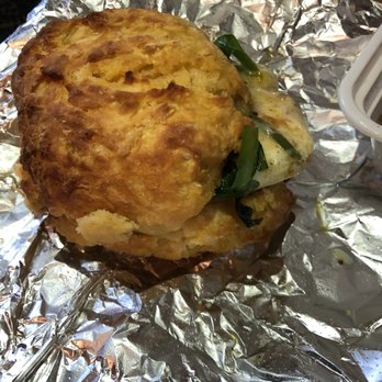 Blacksauce Kitchen - Egg and ramp biscuit - Caribbean Near Me - Baltimore, Maryland