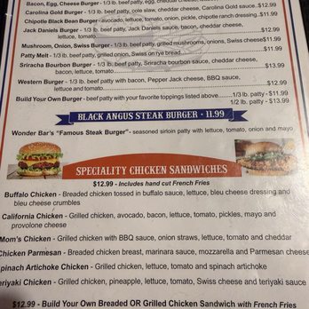 The Wonder Bar - Menu - Sports Bars Near Me - Milan, Ohio The Wonder Bar - Menu - Sports Bars Near Me - Milan, Ohio