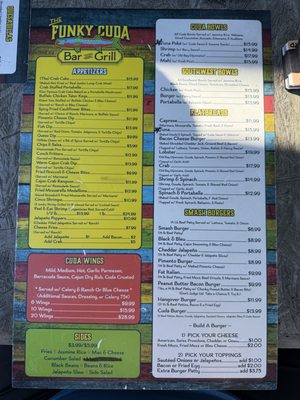 Menu photo 1 The Funky Cuda Fort Pierce, FL