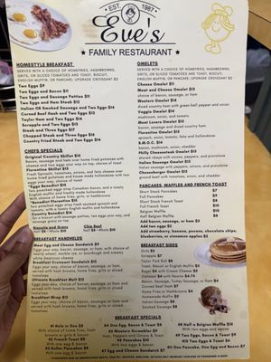 Menu photo 1 Eve's Family Restaurant Oldsmar, FL Menu photo 1 Eve's Family Restaurant Oldsmar, FL