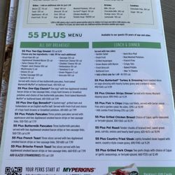 Perkins American Food - 55 plus menu