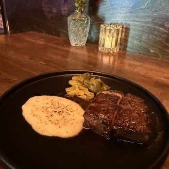 Mi Kitchen - Steak, shishito peppers, feta grits - Tapas Bars Near Me - Franklin, Tennessee