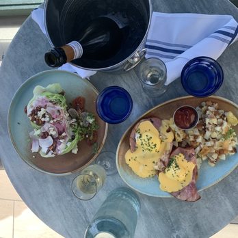 Driftwood Kitchen - Wedge salad and eggs benedict - Seafood Near Me - Laguna Beach, California