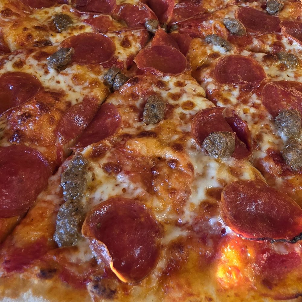 Super Slice Pizza - Pepperoni and Sausage - Pizza Near Me - El Cerrito, California Super Slice Pizza - Pepperoni and Sausage - Pizza Near Me - El Cerrito, California