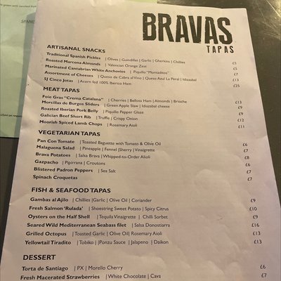 Menu photo 2 Bravas Tapas London, XGL Menu photo 2 Bravas Tapas London, XGL