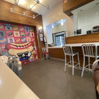 Haute Doggery - Drinks, condiments & bar dining area - Hot Dogs Near Me - Las Vegas, Nevada Haute Doggery - Drinks, condiments & bar dining area - Hot Dogs Near Me - Las Vegas, Nevada