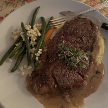 Channel Bass Inn - Perfect med rare ribeye! - Tea Rooms Near Me - Chincoteague, Virginia