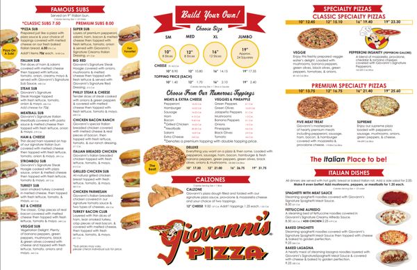 Menu photo 2 Giovanni's Pizza Georgetown, KY