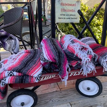 Sideboard - Lafayette - Blankets available for when it gets a little chilly or windy. - Coffee & Tea Near Me - Lafayette, California