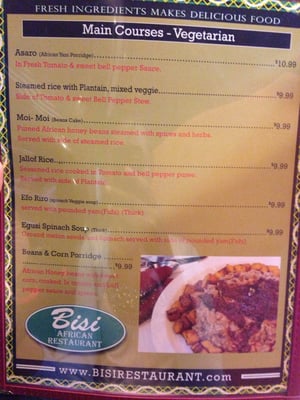 Menu photo 8 Bisi African Restaurant Schaumburg, IL