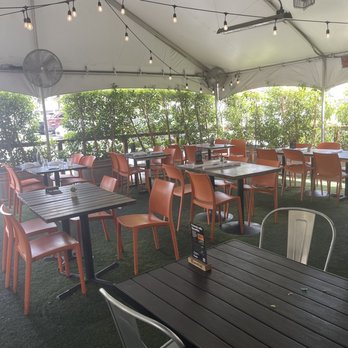 Eureka! - Outdoor seating has fans and mists - American Near Me - Redlands, California Eureka! - Outdoor seating has fans and mists - American Near Me - Redlands, California