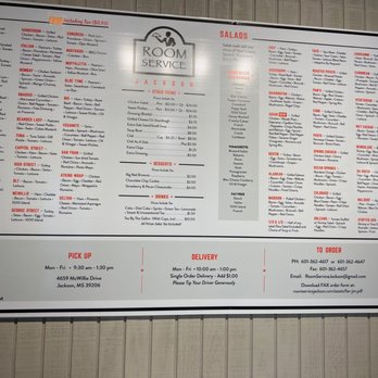 Room Service - Menu of salads and sandwiches - Salad Near Me - Jackson, Mississippi Room Service - Menu of salads and sandwiches - Salad Near Me - Jackson, Mississippi