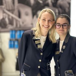 The Tour at NBC Studios - Molly and Antu, fantastic pages at NBC, who conducted our tour today.