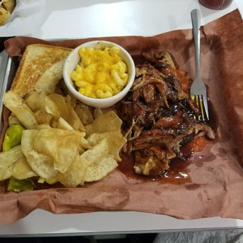 Gettin' Basted - Pulled pork plate. The Mac & cheese was delicious too - Barbeque Near Me - Branson, Missouri Gettin' Basted - Pulled pork plate. The Mac & cheese was delicious too - Barbeque Near Me - Branson, Missouri