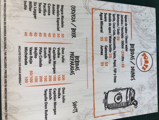 Menu photo 3 Tony's Tacos Cabo San Lucas, BCS Menu photo 3 Tony's Tacos Cabo San Lucas, BCS