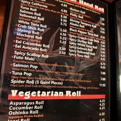 Shika Sushi and Ramen - Menu
