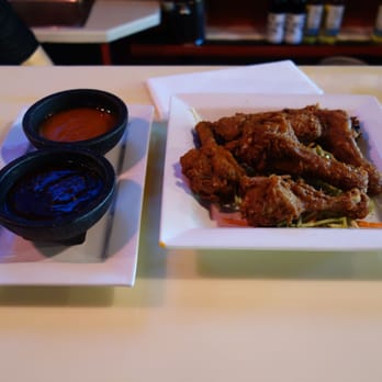 Engine No 9 - Crispy Duck Wings - 6 Tender Drummettes fried crispy served with Sesame Garlic and Wing Dipping Sauce - Burgers Near Me - Saint Petersburg, Florida