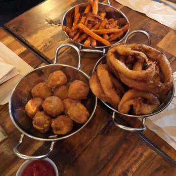 Native Burger - Fried creamed corn, sweet potato fries, and onion rings. - Burgers Near Me - San Francisco, California Native Burger - Fried creamed corn, sweet potato fries, and onion rings. - Burgers Near Me - San Francisco, California