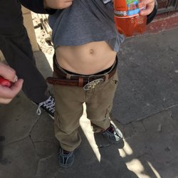 La Perla del Pacifico - My youngest got a really cool leather belt! He picked the "cowboy" design. :)