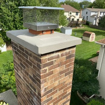 Fire It Up Chimney Services - Installed new stainless steel lock top damper with lifetime warranty and poured new concrete crown - Chimney Sweeps Near Me Fire It Up Chimney Services - Installed new stainless steel lock top damper with lifetime warranty and poured new concrete crown - Chimney Sweeps Near Me