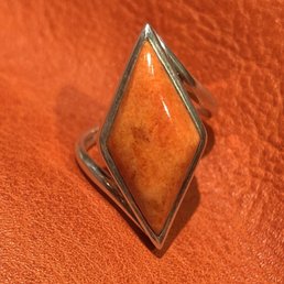 Diamond shaped coral set in sterling silver, I love it! Diamond shaped coral set in sterling silver, I love it!