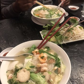 Saigon Avenue - Shrimp pho w/ veggie broth and tofu + veggies added. My boyfriend ordered the same but with beef broth. Yum! - Vietnamese Near Me - Monrovia, California Saigon Avenue - Shrimp pho w/ veggie broth and tofu + veggies added. My boyfriend ordered the same but with beef broth. Yum! - Vietnamese Near Me - Monrovia, California