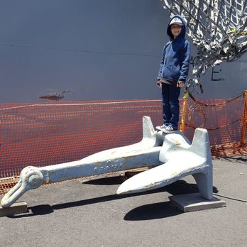 SS Red Oak Victory - Huge anchor compared to a 55lb kid!! - Museums Near Me - Richmond, California SS Red Oak Victory - Huge anchor compared to a 55lb kid!! - Museums Near Me - Richmond, California