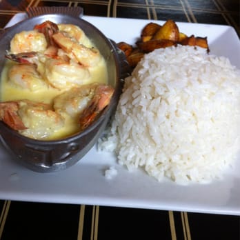 Cazabe Restaurant - Shrimp in butter garlic sauce, creamy garlicky and succulent. The rice with a bit of oil tastes soft and wonderful - Caribbean Near Me - Jessup, Maryland Cazabe Restaurant - Shrimp in butter garlic sauce, creamy garlicky and succulent. The rice with a bit of oil tastes soft and wonderful - Caribbean Near Me - Jessup, Maryland